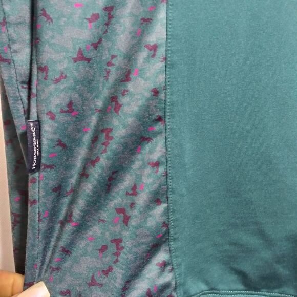 Horseware Thea Tech Quarter Zip Fleece - Galactic Teal/Dynamite Print Size M - Picture 9 of 11